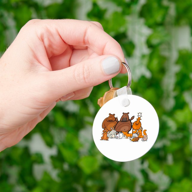 Funny Forest Animals Cute Woodland Creatures Key Ring (Creator Uploaded)