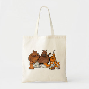 Funny Forest Animals Cute Woodland Creatures Tote Bag