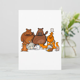 Funny Forest Animals Invitation
