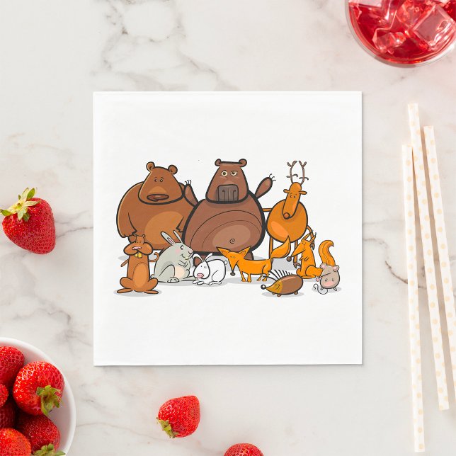Funny Forest Animals Napkin (Creator Uploaded)