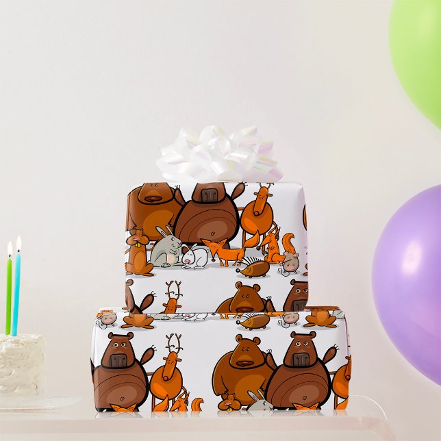 Funny Forest Animals Wrapping Paper (Creator Uploaded)