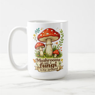 Funny forest mushrooms gift for foragers coffee mug