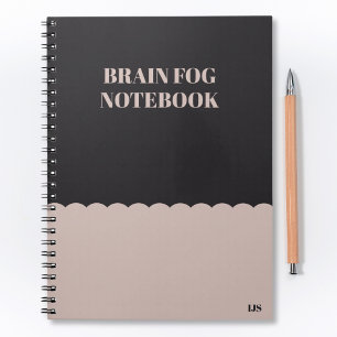 Funny Forgetful Brain Fog To Do List Monogram Notebook