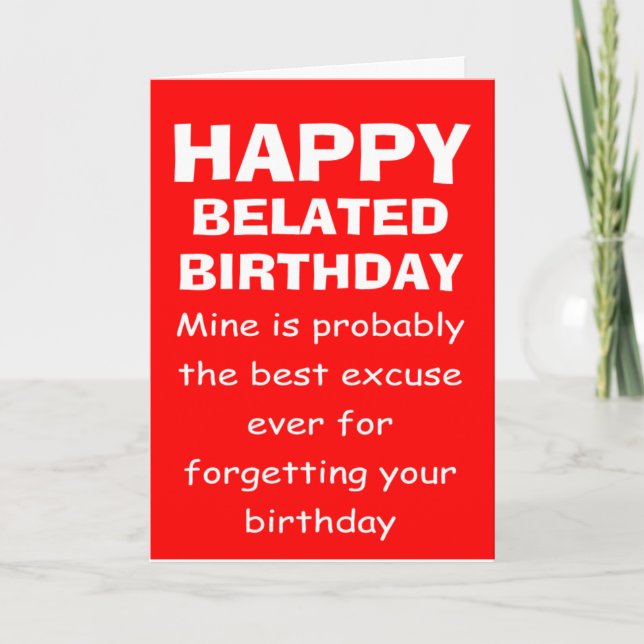 funny forgotten birthday card (Front)