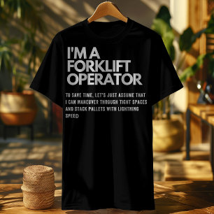 funny forklift certified meme quote T-Shirt