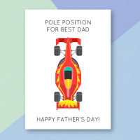 Funny Formula One Car Pun Father's Day Card