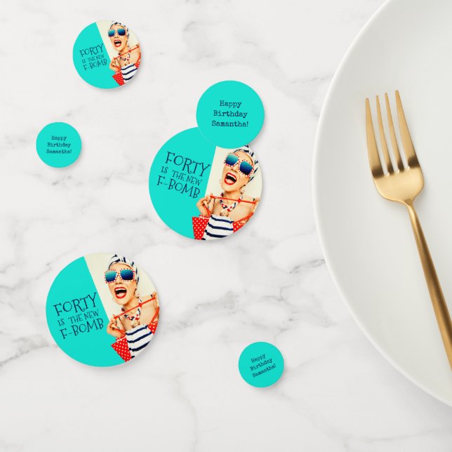 Funny Forty is the New F-Bomb Birthday Confetti (Group)