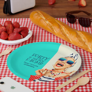 Funny Forty is the New F-Bomb Birthday Party Paper Plate