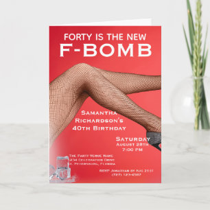 Funny Forty is the New F-Bomb Ladies Card