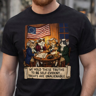 Funny Founding Fathers Cats 250th Anniversary  T-Shirt