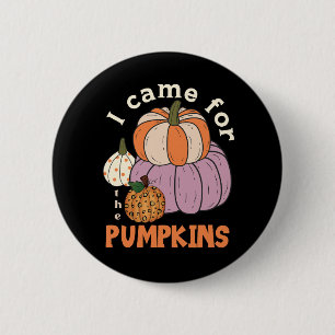 Funny Four Pumpkins Fall 6 Cm Round Badge