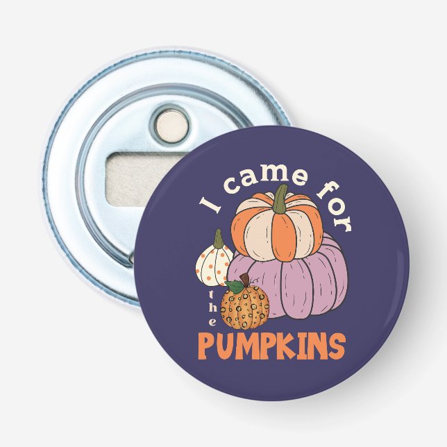 Funny Four Pumpkins Fall Bottle Opener (Front)