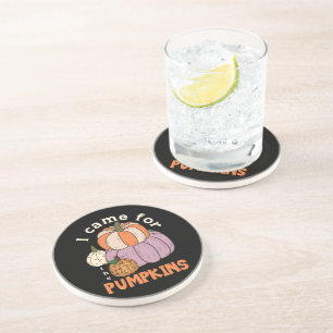 Funny Four Pumpkins Fall Coaster