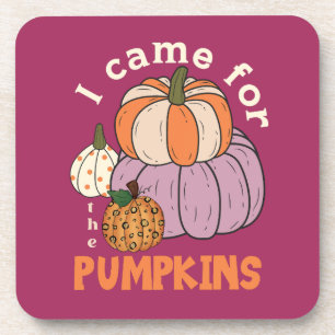 Funny Four Pumpkins Fall Coaster