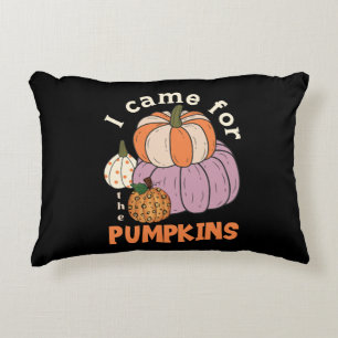 Funny Four Pumpkins Fall Decorative Cushion