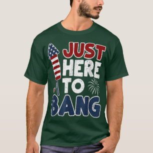 Funny Fourth of July 4th of July Im Just Here To T-Shirt