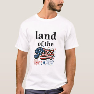 Funny Fourth Of July American Rizz Design T-Shirt