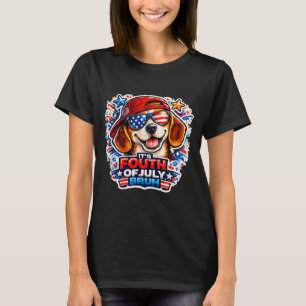 Funny fourth of july bruh beagle dog patriotic usa T-Shirt