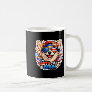 Funny fourth of july bruh corgi dog patriotic usa coffee mug