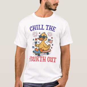 Funny Fourth Of July Duck Patriotic Summer Humour T-Shirt