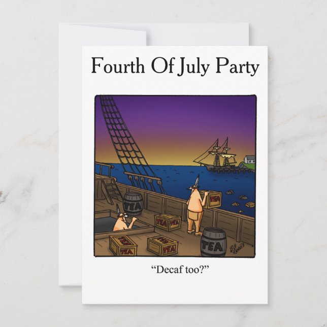 Funny Fourth Of July Party Invitations (Front)