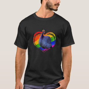 Funny Fowl Bird Rainbow Heart Animal Lover Gay Pri T-Shirt