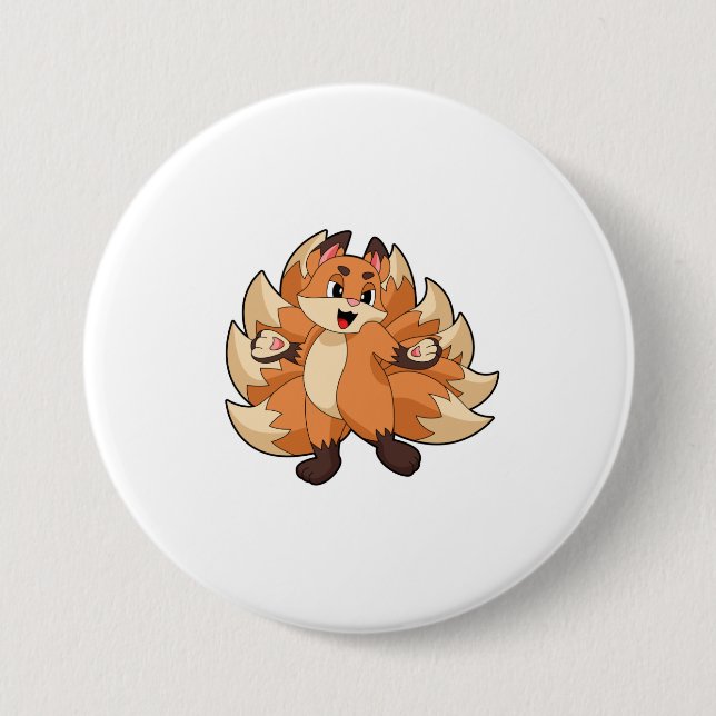 Funny Fox 7.5 Cm Round Badge (Front)