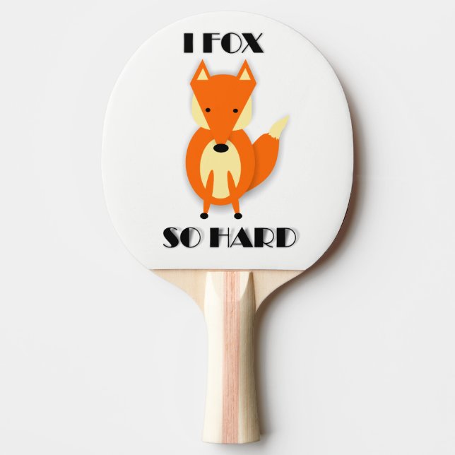 Funny Fox Cartoon Ping Pong Paddle (Front)