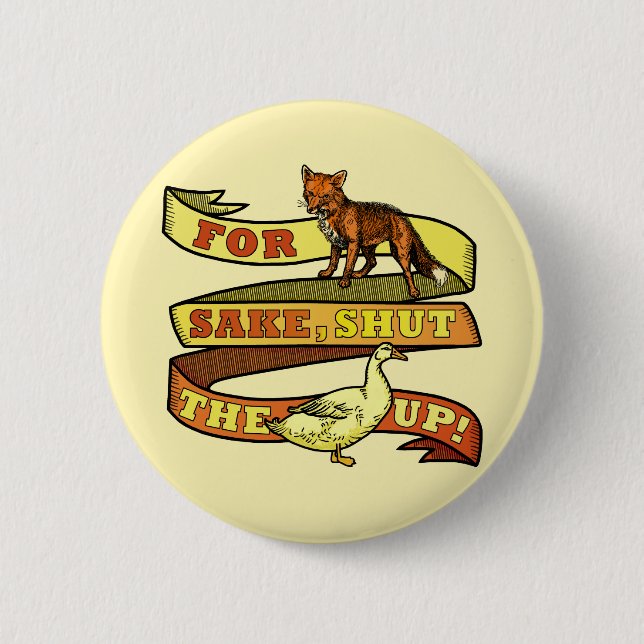 Funny Fox Duck Animal Pun 6 Cm Round Badge (Front)