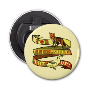 Funny Fox Duck Animal Pun Bottle Opener