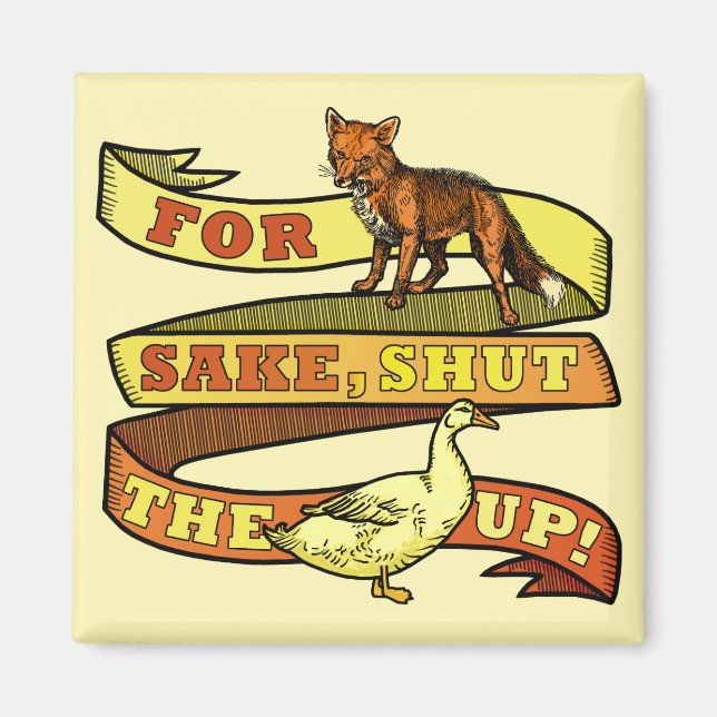 Funny Fox Duck Animal Pun Magnet (Front)