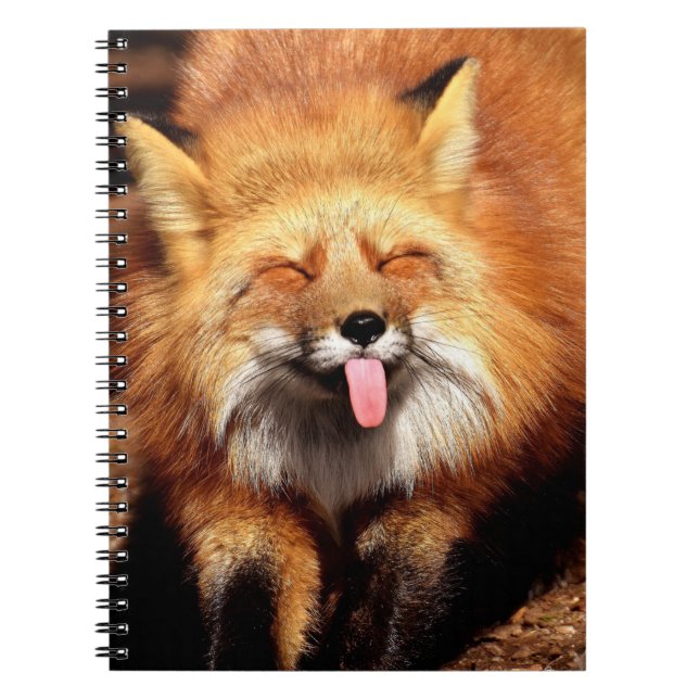 Funny Fox Sticking It's Tongue Out Notebook (Front)