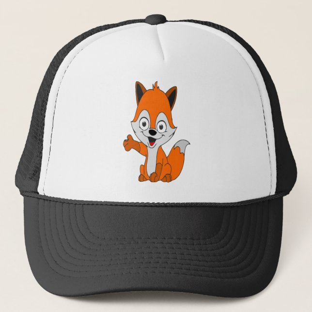 funny fox trucker hat (Front)