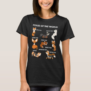 Funny Foxes Of The World Shirt Foxes Lovers Gifts