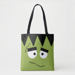 Funny Frankenstein Face for Halloween Tote Bag