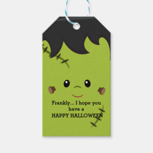 Funny Frankenstein Halloween Favour Tag