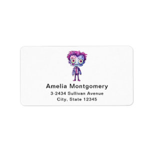 Funny Frankenstein Monster Halloween Fun Address Label