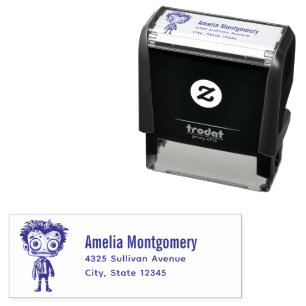 Funny Frankenstein Monster Halloween Fun Address Self-inking Stamp