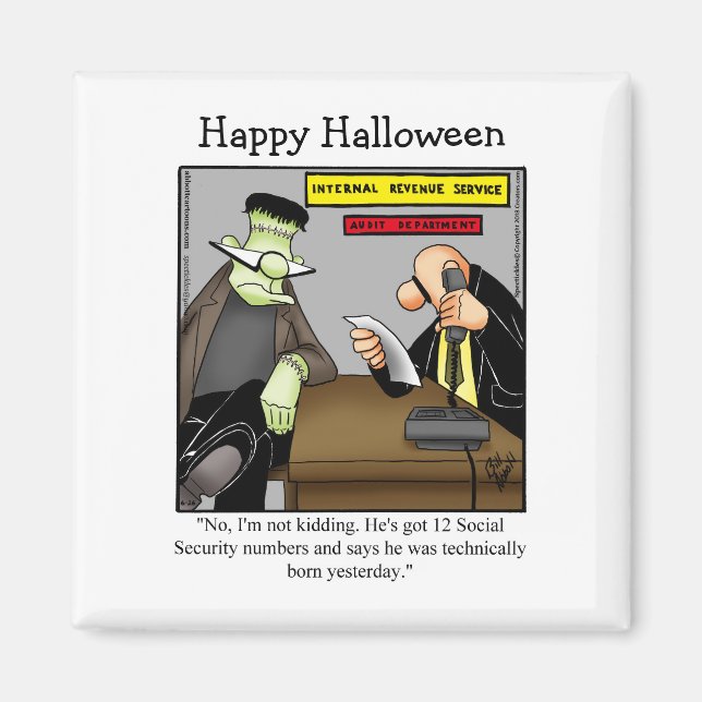 Funny Frankenstein Monster Humour Magnet (Front)