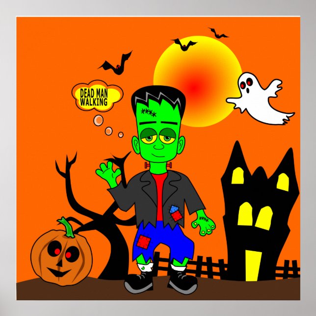 Funny Frankenstein's Monster Image Poster (Front)
