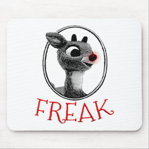 Funny Freak Rudolph The Red Nosed Reindeer Christm Mouse Pad