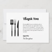 Funny Free BBQ Wedding Thank You Card