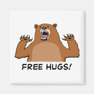 Funny Free Bear Hugs Magnet