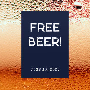 Funny Free Beer 2023 Graduation Party Invitation