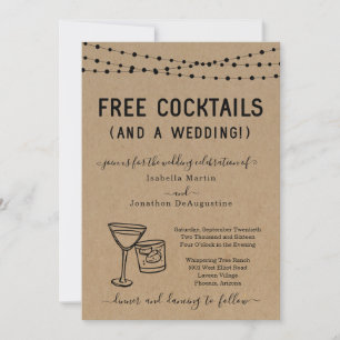 Funny Free Cocktails and a Wedding Invitation