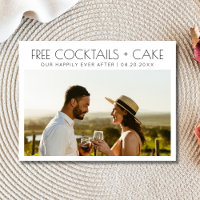 Funny Free Cocktails Cake Wedding Save the Date