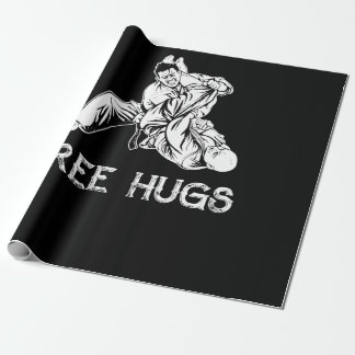 Funny Free Hugs Brazilian Jiu-Jitsu MMA BJJ Wrapping Paper