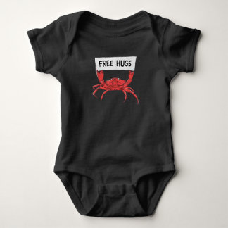 Funny Free Hugs Crab Lobster Shrimp Prawn  Gift Baby Bodysuit