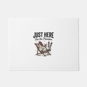 Funny Freedom Rooster Vintage Patriotic Shirt_1 Doormat