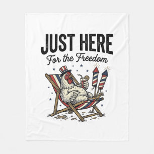 Funny Freedom Rooster Vintage Patriotic Shirt_1 Fleece Blanket